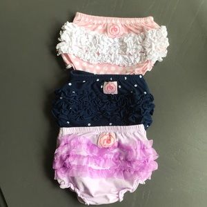 Rufflebuns baby bloomers- bundle of 3